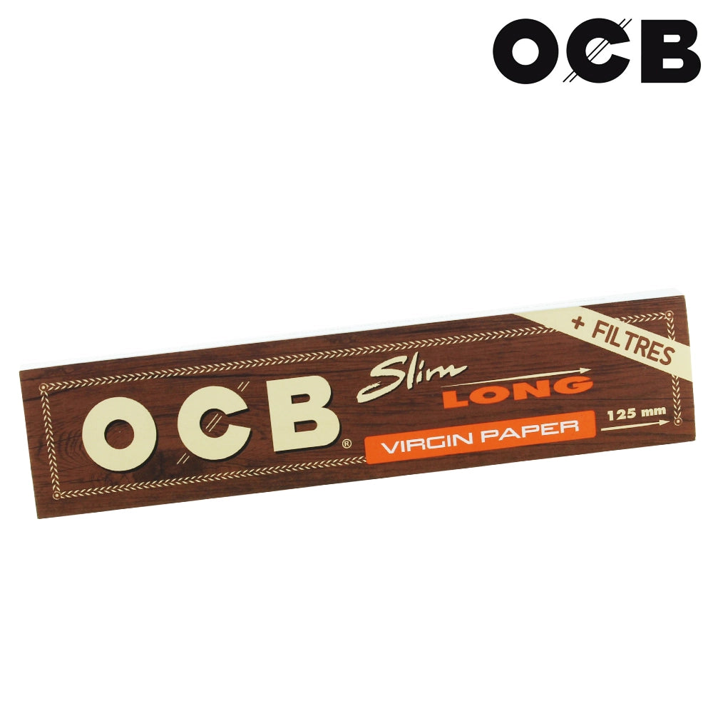 Carnet-de-Grande-Feuille-a-Rouler-OCB-Slim-Virgin-Long-125mm-avec-Filtres Calibud CBD
