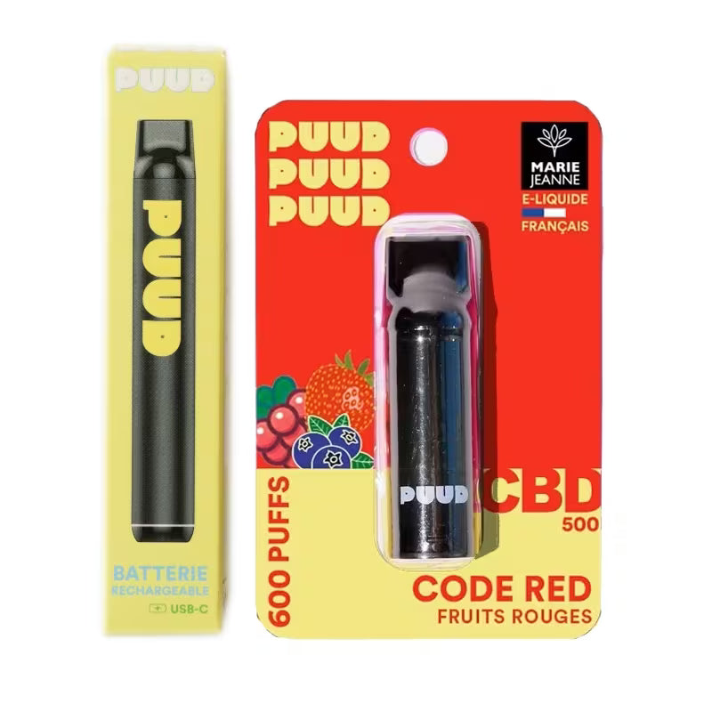 PUFF CODE RED - 600 Puffs CBD 🍒🫐🍓